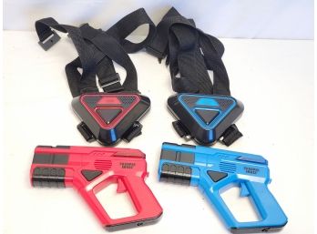 Sharper Image Two-Player Toy Laser Tag Gun Blaster & Vest Armor Set For Kids