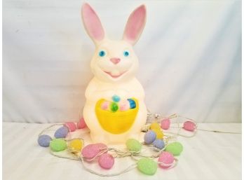 Light Up Outdoor Easter Rabbit & Light Up Easter Egg String Lights