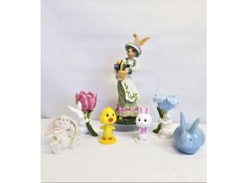 Seven Adorable Ceramic Easter Figurines