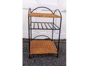 Pier 1 Wicker And Metal Shelf