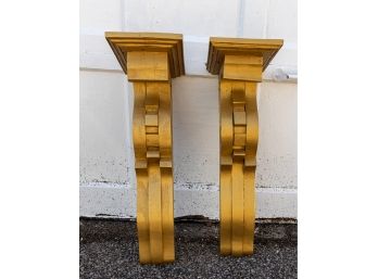 LANE Gilt Wood Corbels - A Pair