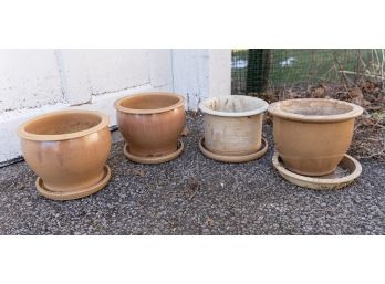 Four Ceramic Planter Pots