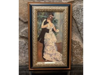 The Dance In The City' By Pierre-August Renoir Print, In An Ornate Multitone Frame W Raised Leaf & Vine Design