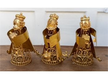 Three Kings Gilt Metal Holiday Tabletop Decor