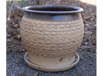 Textured Ceramic Planter Pot