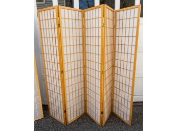 Five Panel Room Divider Screen