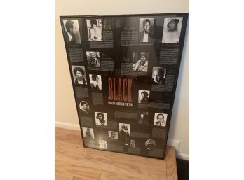 Library Of Congress African American Writers Poster. Framed Black Americana