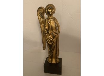 Antique 15th Century Russian Bronze Angel Sculpture