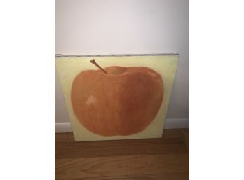Large Acrylic Apple On Canvas By Ted Broake