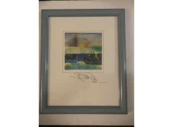 Hand Signed Limited Ed Lithograph By Yang Yang With Hand Drawn Image, Framed & Matted