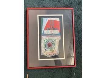 Abstract Artwork Serigraph By Friedensreich Hundertwasser, 1954 Plate Signed