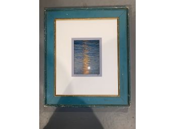 Sunset On The Water Photograph, Framed, Matted, & Signed AG