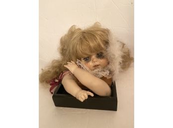 Vintage Creepy Haunted Looking Porcelain Doll Sculpture