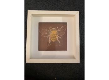 Bumblebee Etching By Gail Flanery, Signed, In A Shadow Box