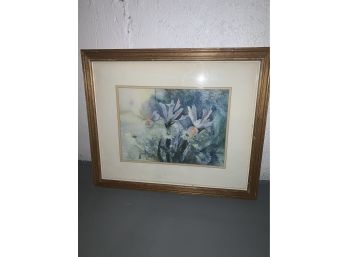 Owen Wexler Floral Water Color Framed And Matted