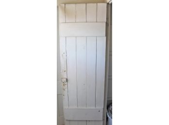 Antique Inside Solid Wood Door, Hardware, Jam & Trim - Upstairs Hallway Closet - See Description