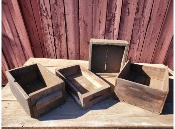 Four Wooden Storages Boxes