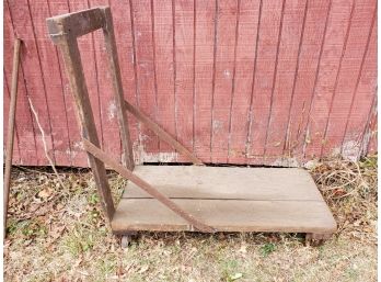 Antique Wood & Metal Utility Workshop Cart