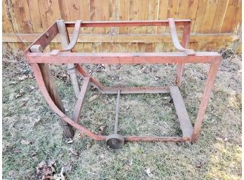 Antique Wood & Steel Utility Cart