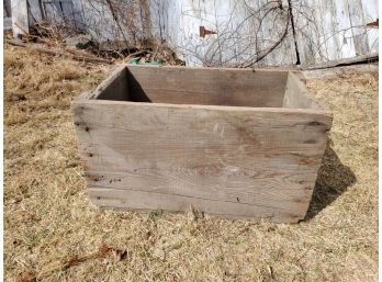 Antique Large Wood Commercial Industrial Shipping Storage Crate