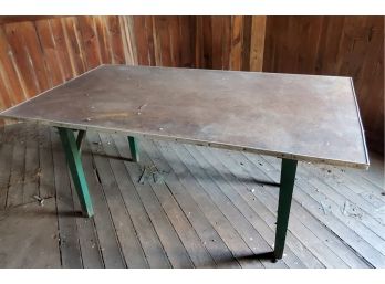 Large Vintage Wood Handmade Oblong Work / Dining Table