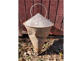 Rare Find!!! Vintage Wilcox Crittenden Galvanized Metal Large Conical Floating Nautical Boat Buoy