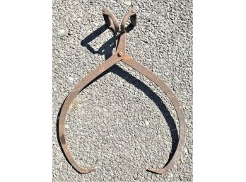 Large Antique Cast Iron Ice Block Tongs From Grosvener - Lot 3