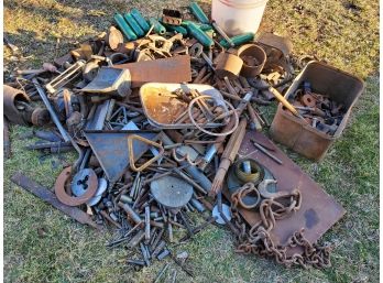 Giant Assortment Of Antique Metal Tools &  Parts, Westinghouse Motors And More