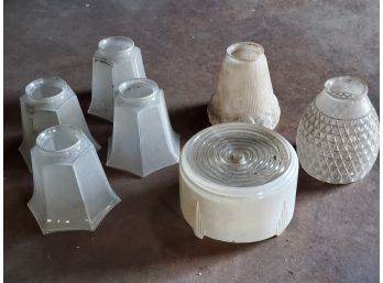 Vintage Glass Lamp Shade Assortment