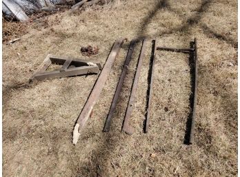 Antique Primitive Barn Tool Parts - Planet Jr Garden Plow Handles And More