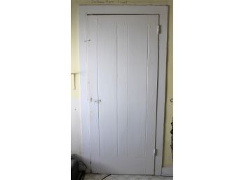 Antique Inside Solid Wood Door, Hardware, Jam & Trim - Upstairs Middle Room - See Description