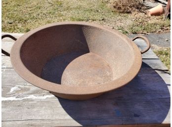 Weathered Antique Metal Wash Basin