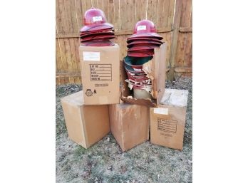 Huge Lot New Old Stock Beard Concrete Red Construction Type Hats