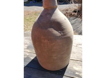 Antique 19th Century Stoneware Jug With Incised Swan - Broken Handle