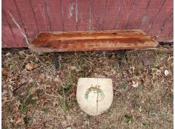 Two Antique Wood Wall Shelves