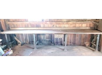 Giant Antique Barn Work Bench