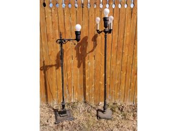 Two Antique Floor Lamps