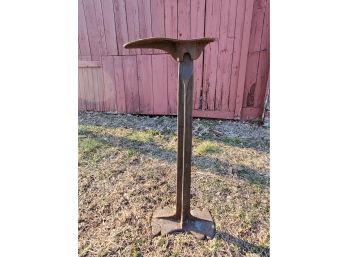 Antique Cast Iron Cobblers Shoemaker Shoe Form & Stand