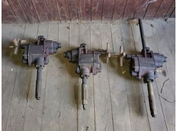 Three Vintage Chicago Pneumatic Power Vane Heavy Duty Drills