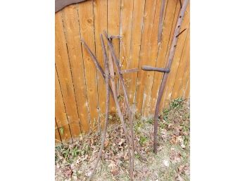 Primitive Antique Hay Forks & Scythe