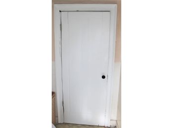 Antique Inside Solid Wood Door, Jam And Trim - Front Bathroom Door - See Description