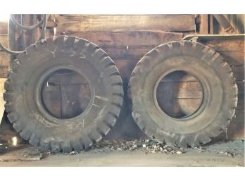 Set Of Two Large Farm Tractor Tires - See Description