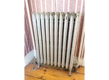 Ornate Antique Radiator Ten Fin From Union Radiator Co. - Set In Front Foyer - See Description