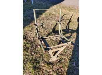 Antique Green Metal Tractor, Vehicle Seat Frame