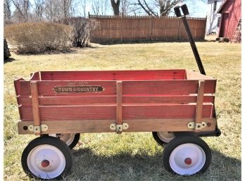 Vintage Radio Flyer Town & Country Red Wagon