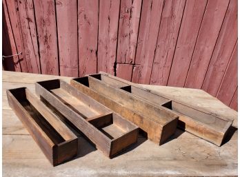 Four Vintage & Antique Wooden Tool & Storage Boxes