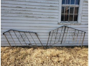 Vintage Wrought Iron Stair Railing (set 1) - Heart Shaped Design - Two Pieces