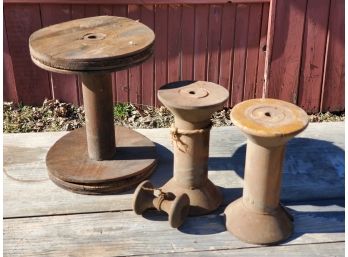 Antique Wood Thread Spools