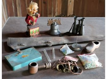 Antique & Vintage Toys & Trinkets - New Marble King Marbles, Reynolds Field Glasses, Brass Bells And More