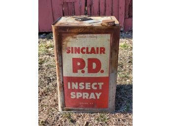 Vintage Metal Can Sinclair P.D. Insect Spray - Empty Can